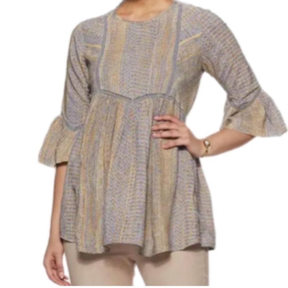 Ritu Kumar Gray and Tan Blouse